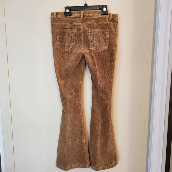 Corduroy Flare Jeans in Warm Brown - Picture 1 of 2